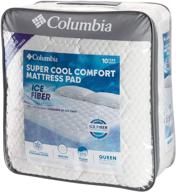 🛏️ подушка с прошивкой из охлаждающего материала columbia sportswear company - наматрасник с глубоким карманом для матрасов от 16 до 18 дюймов - воздухопроницаемый и гипоаллергенный щедрый матрасный накладной матрас - размер queen. логотип