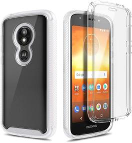 img 2 attached to 📱 E-Began Full-Body Protective Rugged Case for Moto E5 Play and Moto E5 Cruise - Shockproof, Clear, with Built-in Screen Protector