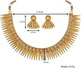 img 2 attached to Традиционные серьги-ожерелья Aheli Bollywood