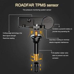 img 2 attached to 🚗 Roadfar 315 МГц датчик TPMS набор 4 шт. - Подходит для Ford, Lincoln, Mercury (9L3Z-1A189-A, DE8T-1A180-AA)