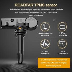 img 3 attached to 🚗 Roadfar 315 МГц датчик TPMS набор 4 шт. - Подходит для Ford, Lincoln, Mercury (9L3Z-1A189-A, DE8T-1A180-AA)