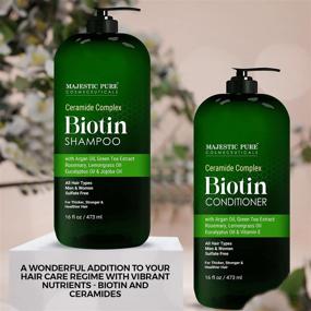 img 3 attached to Majestic Pure Biotin Shampoo and Conditioner Set: Combat Hair Loss & Thinning, Essential Oils, Hair Growth & Thickening, Men and Women, 16 fl oz each