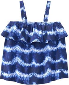 img 4 attached to 🌸 Stylish and Cute: Gymboree Girls' Ruffle Tank Top - Perfect for Summer Fun!