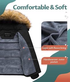 img 2 attached to Padded Winter Windproof Puffer Removable Boys' Clothing ~ Jackets & Coats