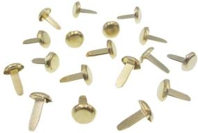 img 3 attached to Metal Brads for Crafts, DIY, Scrapbooking, and Arts - 500 Pcs (Round Gold, 4.5x8mm)