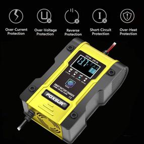 img 1 attached to 🔋 FOXSUR [Enhanced Model] Intelligent Car Battery Charger, 12V/24V 6Amp Lithium Battery Charger with 7 Stage Charging/Maintainer (for lithium batteries, lead-acid batteries, Calcium, etc)