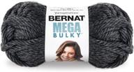 🧶 темно-серая пряжа jumbo gauge bernat mega bulky - 7 унций - 100% акрил - идеально подходит для вязания крючком, вязания и рукоделия. логотип