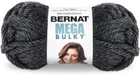 img 3 attached to 🧶 Темно-серая пряжа JUMBO Gauge Bernat Mega Bulky - 7 унций - 100% акрил - идеально подходит для вязания крючком, вязания и рукоделия.