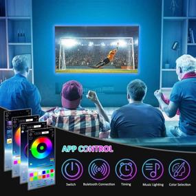 img 2 attached to 🌈 Fi LED Strip Lights: 16.4ft TV LED Backlight with Remote and APP Control - RGB 5050 DIY Colors, Scene Modes, Music Sync - for 32-75 inch TV, PC, Mirror