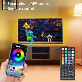 img 3 attached to 🌈 Fi LED Strip Lights: 16.4ft TV LED Backlight with Remote and APP Control - RGB 5050 DIY Colors, Scene Modes, Music Sync - for 32-75 inch TV, PC, Mirror