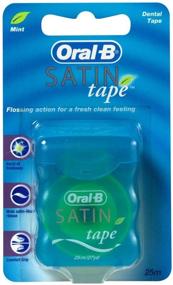 img 1 attached to 🦷 Oral-B Satin Tape Dental Floss Mint - Pack of 2: Effective Oral Care Solution for Cleaner Teeth