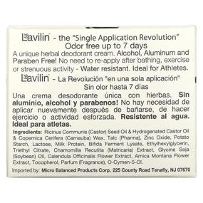 img 2 attached to LAVILIN Foot Deodorant Cream - Unisex - 7-Day Foot Odor Control, No Aluminum, No Alcohol, No Paraben, No Cruelty, Gentle Formula - 12.5g