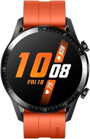 img 2 attached to 🕐 HUAWEI Watch GT 2 2019 - Беспроводные умные часы с функцией Bluetooth - Увеличенное время работы аккумулятора до 2 недель, водонепроницаемые, совместимые с iPhone и Android, 46 мм (Закатный оранжевый) - Международная версия, без гарантии.
