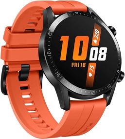 img 3 attached to 🕐 HUAWEI Watch GT 2 2019 - Беспроводные умные часы с функцией Bluetooth - Увеличенное время работы аккумулятора до 2 недель, водонепроницаемые, совместимые с iPhone и Android, 46 мм (Закатный оранжевый) - Международная версия, без гарантии.