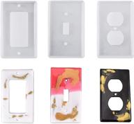 🔌 teewal 3-pack silicone light switch mold | resin mold for light switch cover | silicone mold for switch socket panel logo