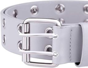 img 3 attached to 👩 Moonsix Leather Women's Double Grommet Belt - Stylish Accessories for Women