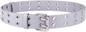 img 1 attached to 👩 Moonsix Leather Women's Double Grommet Belt - Stylish Accessories for Women