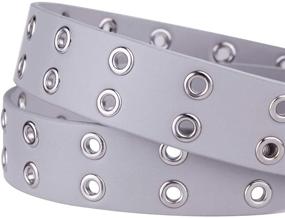 img 2 attached to 👩 Moonsix Leather Women's Double Grommet Belt - Stylish Accessories for Women