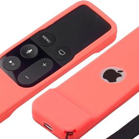 img 1 attached to 🍉 Akwox Light Weight Silicone Cover for New Apple TV Siri Remote Controller (Watermelon Red) - Anti-Slip & Shock Proof [Not compatible with New Apple 4k TV Series 6th Gen 2021]