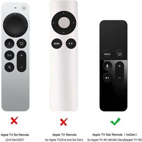 img 3 attached to 🍉 Akwox Light Weight Silicone Cover for New Apple TV Siri Remote Controller (Watermelon Red) - Anti-Slip & Shock Proof [Not compatible with New Apple 4k TV Series 6th Gen 2021]