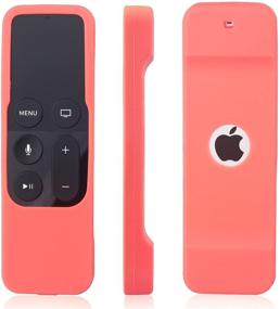 img 2 attached to 🍉 Akwox Light Weight Silicone Cover for New Apple TV Siri Remote Controller (Watermelon Red) - Anti-Slip & Shock Proof [Not compatible with New Apple 4k TV Series 6th Gen 2021]