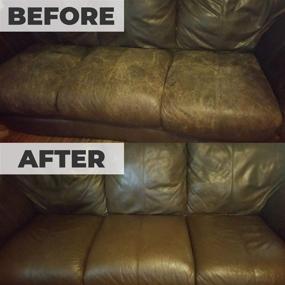 img 3 attached to Leather Hero Color Restorer & Applicator - Revive, Refurbish & Renew Leather & Vinyl Sofa, Purse, Shoes, Car Seats, Couch - 4oz (Beige)