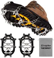 snow and ice traction cleats - 23 spikes for men and women - suitable for hiking, walking, and outdoor activities логотип