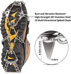 img 3 attached to Snow and Ice Traction Cleats - 23 Spikes for Men and Women - Suitable for Hiking, Walking, and Outdoor Activities