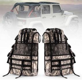 img 4 attached to 🚀 BUNKER INDUST Roll Bar Storage Bag Cargo Cage Tool Organizer for 1997-2020 Jeep Wrangler JK TJ LJ & Unlimited JL 4-Door: Convenient and Secure Storage Solution