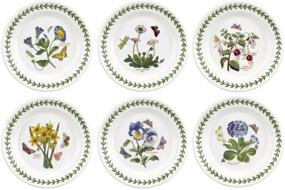 img 1 attached to Set of 6 Assorted Portmeirion Botanic Garden Side Plates, 6.5 Inches, White