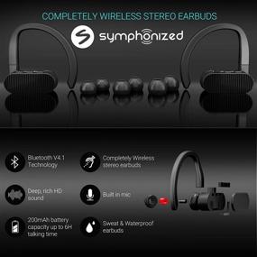 img 2 attached to 🎧 Symphonized TWR Bluetooth Earbuds: True Wireless Sport Earphones, Water Resistant, HD Stereo, Sweat-Proof, In-Ear Headphones with Mic for Gym, Running, Workout