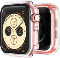 📱 чехол-протектор hankn (2 штуки), закаленное стекло для экрана apple watch серии 3, 2, 1 (38мм) - полное покрытие, защита от ударов, прозрачный. логотип