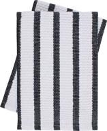 🧼 kaf by hic 02623bl striped dish cloths, premium 100% cotton, set of 2 logo