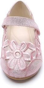 img 3 attached to Chiximaxu Girls Ballerina Wedding Toddler Girls' Shoes for Flats