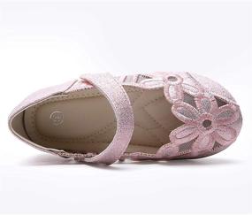 img 1 attached to Chiximaxu Girls Ballerina Wedding Toddler Girls' Shoes for Flats