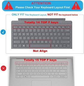 img 3 attached to 🔒 MUBUY Клавиатурный чехол для Microsoft Surface Pro 7/6/5/4 - Премиум ультратонкий защитный кожух, US раскладка (черный)