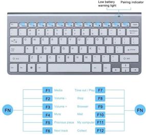 img 3 attached to 💻 Беспроводной комбинированный набор клавиатуры и мыши Atomenker Ultra-Thin для ноутбука - Компактный портативный набор клавиатуры для ПК - Стильный дизайн 2.4Гц для Windows, компьютера, настольного компьютера, ноутбука - Серебристый