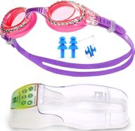 zabert 3 pack kids swimming goggles, anti-fog, 100% uv protection, for ages 3-14 logo