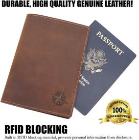 img 1 attached to Introducing the Ultimate Leather Passport Blocking: Trusted Security for Travelers