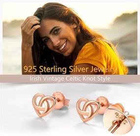 img 2 attached to Hypoallergenic PROSILVER 925 Sterling Silver Love Knot Earrings: Celtic Jewelry for Women, Irish Gifts, Nickel-Free, Complete with Gift Box