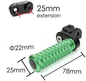 img 2 attached to MC MOTOPARTS POLE Green CNC 25 мм удлинитель стояка передние подножки, совместимые с YZF R3 2015-2017