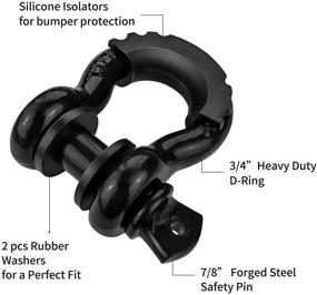 img 3 attached to MuHize Shackles Breaking Strength Isolators Exterior Accessories and Towing Products & Winches