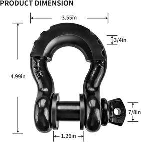 img 1 attached to MuHize Shackles Breaking Strength Isolators Exterior Accessories and Towing Products & Winches