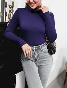img 3 attached to Cowasto Thermal Shirts Casual Turtleneck Women's Clothing