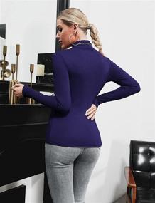 img 2 attached to Cowasto Thermal Shirts Casual Turtleneck Women's Clothing
