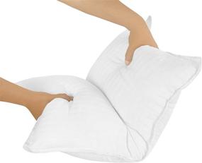 img 3 attached to Oakias Queen Stripe Pillows White