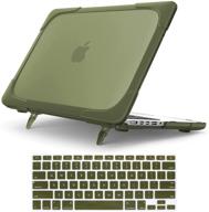 🔒 strongcase heavy duty macbook pro 15 retina case - olive | dual layer hard cover for a1398 2012-2015 release | protect your apple laptop logo
