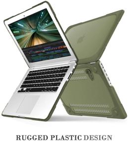 img 1 attached to 🔒 StrongCase Heavy Duty Macbook Pro 15 Retina Case - Olive | Dual Layer Hard Cover for A1398 2012-2015 Release | Protect Your Apple Laptop