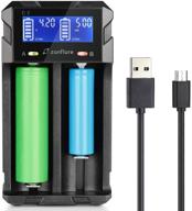 🔋 зарядное устройство zanflare c2 smart charger - жк-дисплей quick charge для аккумуляторов ni-mh ni-cd aa aaa sc - универсальное зарядное устройство для li-ion 18650 26650 26500 22650 18490 17670 - usb 5v 2a логотип