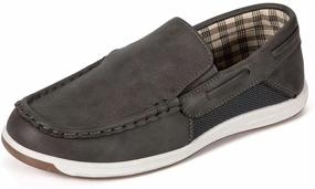 img 4 attached to Мокасины для мальчиков - ЧЕРРИ ПОПО Черные 05: Комфортная и удобная обувь для повседневной носки